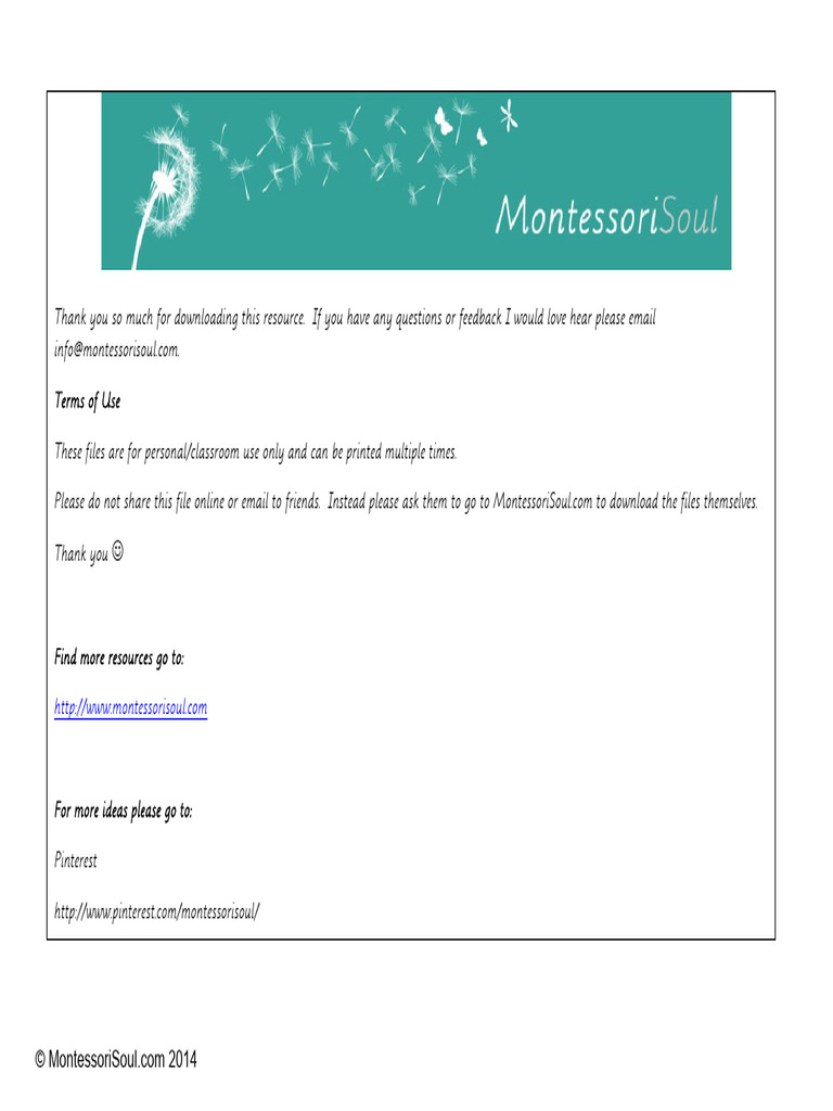 Montessori Resource Download Guide | PDF | Career & Growth | Self ...