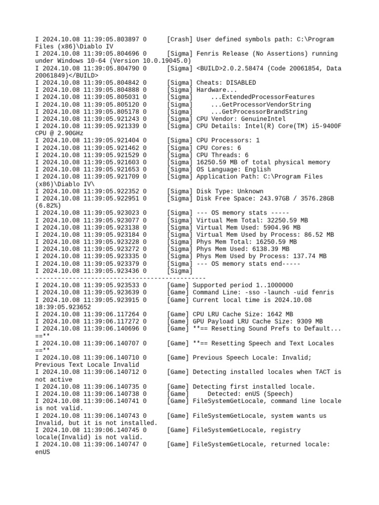 Fenris Debug-4 | PDF | Operating System | Central Processing Unit