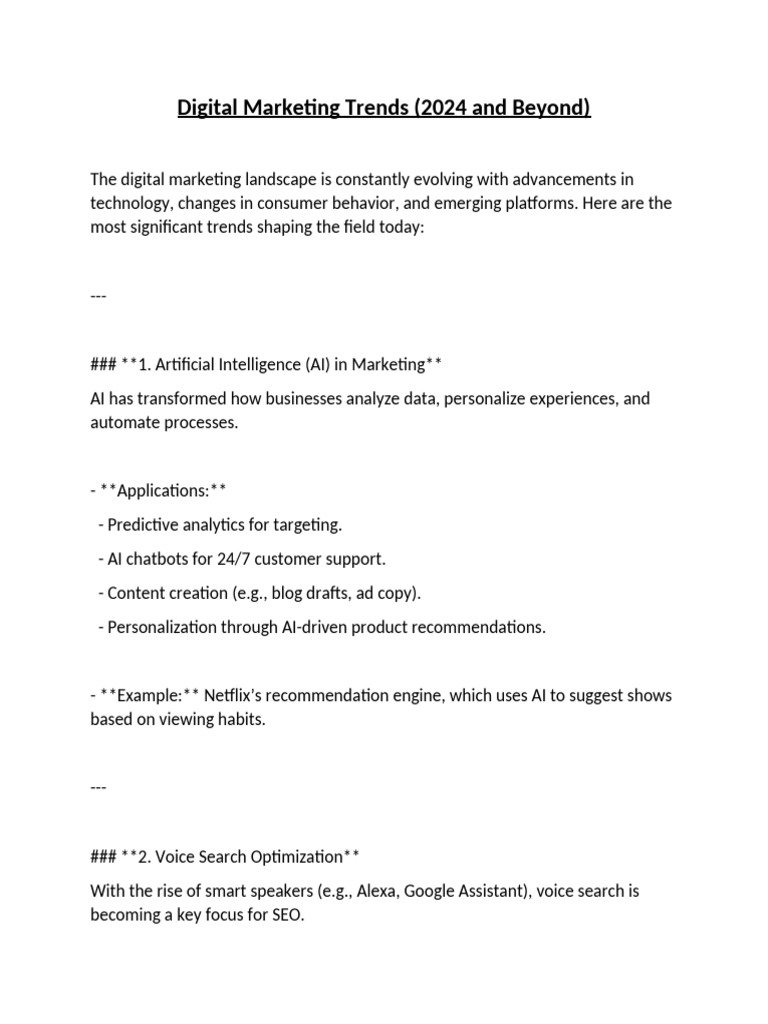 Key Digital Marketing Trends 2024 | PDF | Digital Marketing ...