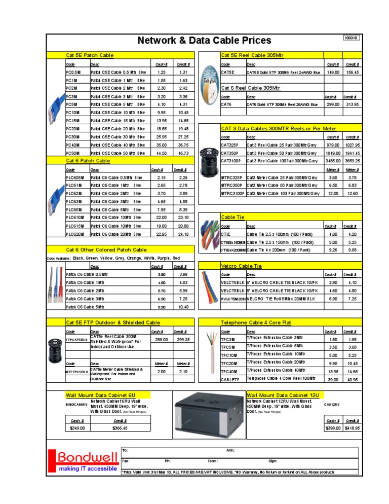 Network Cables | PDF | Telecommunications Equipment ...