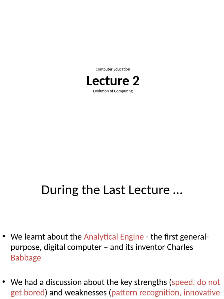 IICT Lecture 2 | PDF | Personal Computers | Computer Hardware