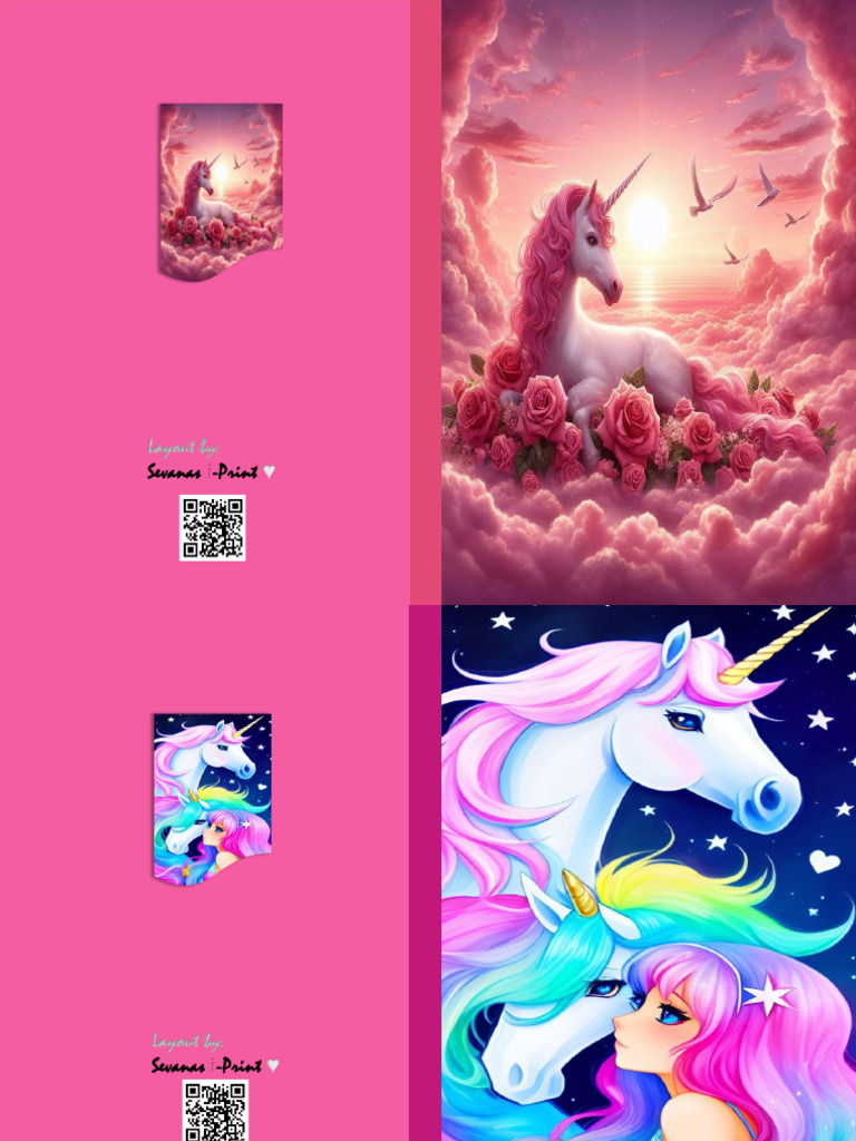 Unicorn Notebook Cover Ready To Print | PDF