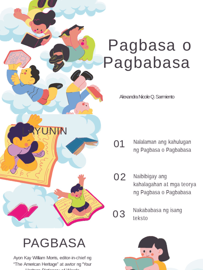 l1 Pagbasa o Pagbabasa | PDF