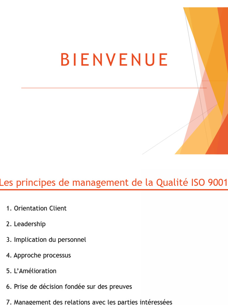 Principes de la norme ISO 9001:2015 | PDF | Management de la qualité ...