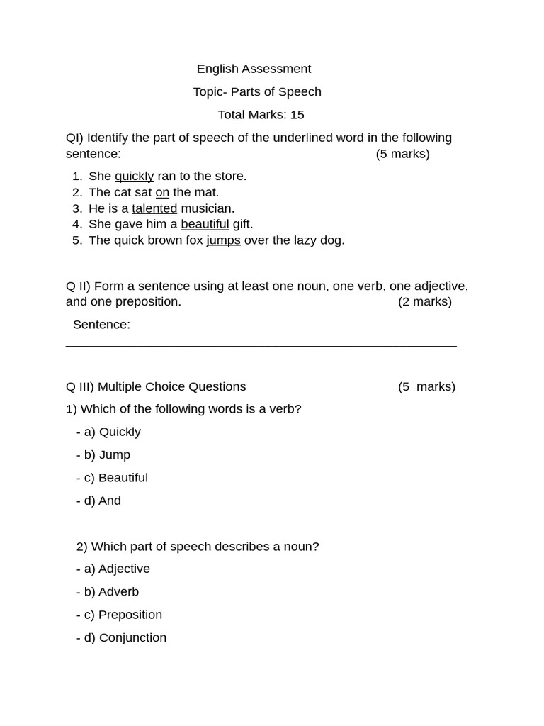 Assessment Grade 8 July Pdf