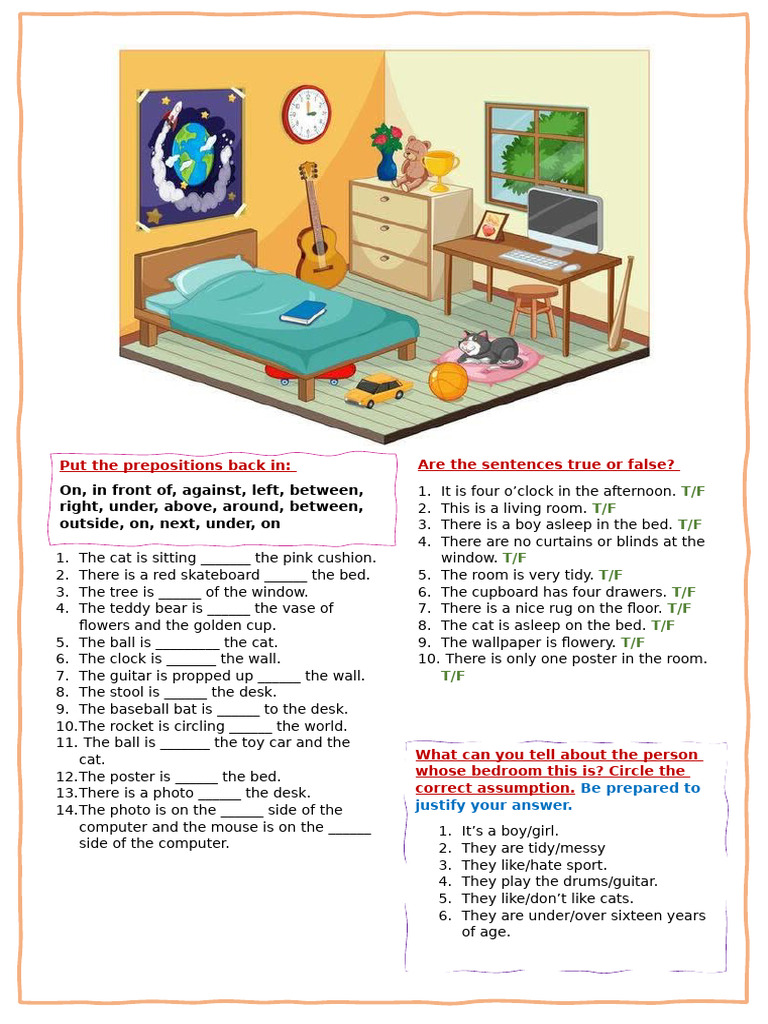 Prepositions of Place - 154231 | PDF