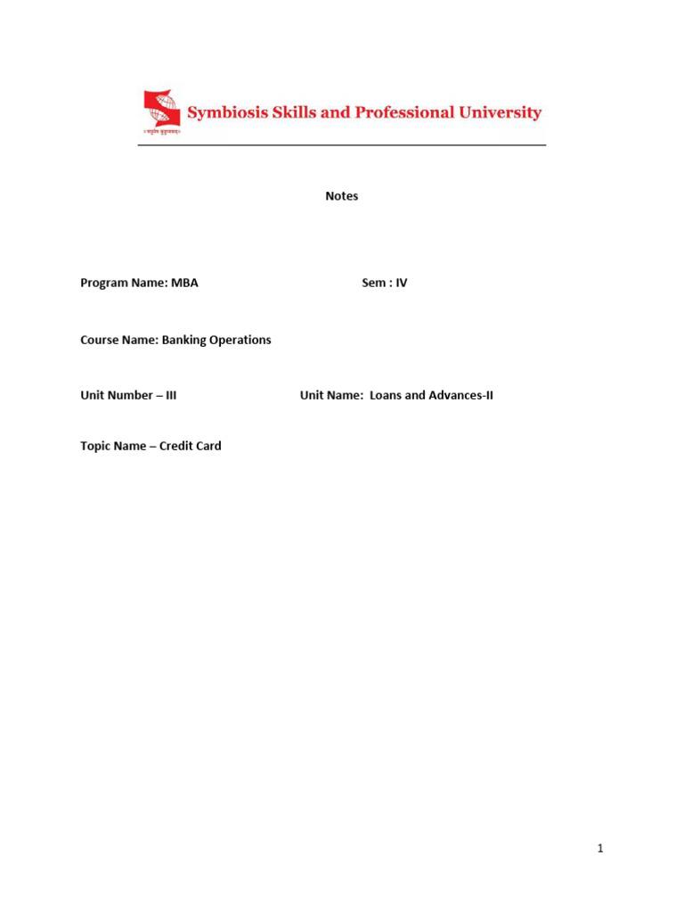 Notes - Credit Cards-8 | PDF | Credit Card | Interest
