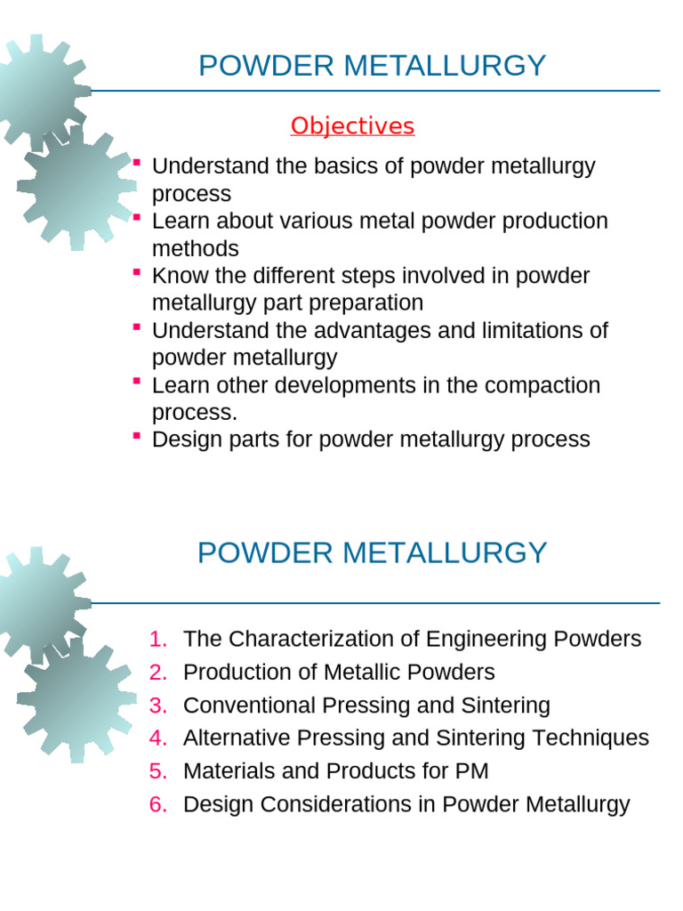 Powder Metallurgy | PDF | Sintering | Materials