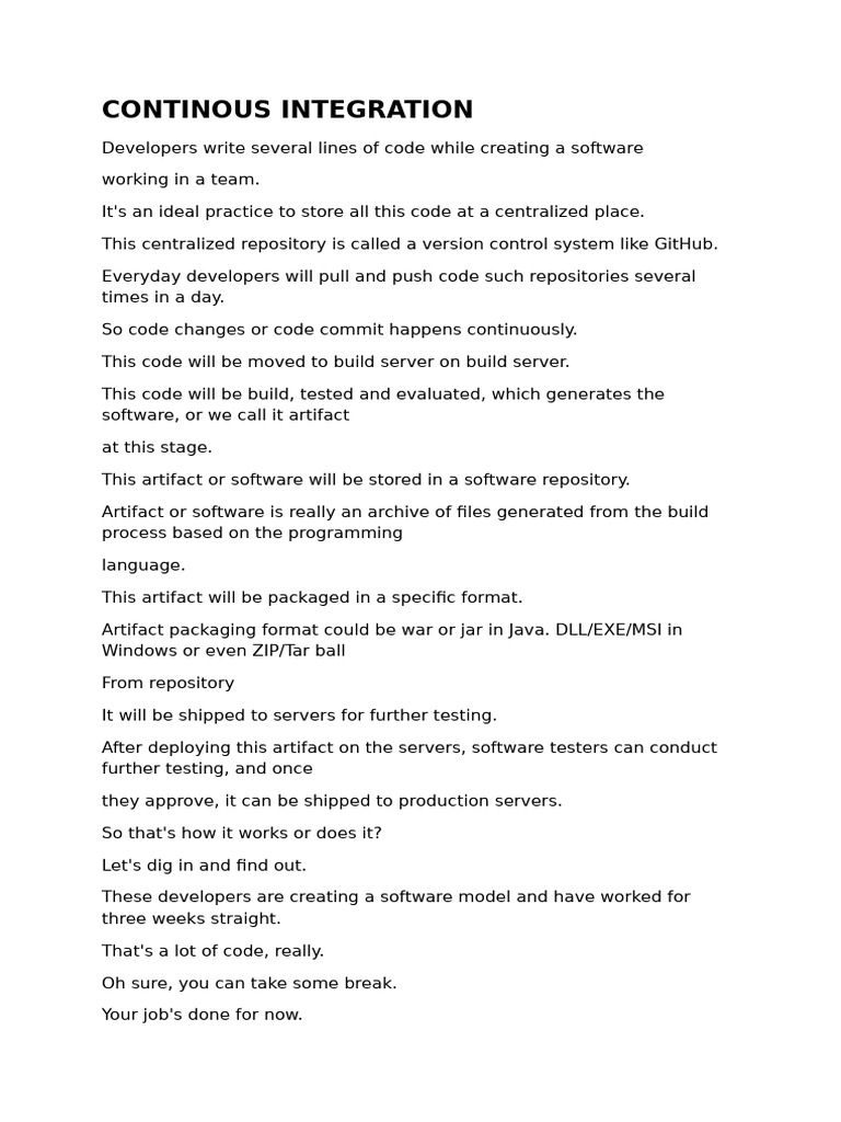 Continuous Integration and Delivery Explained | PDF | Virtualization ...