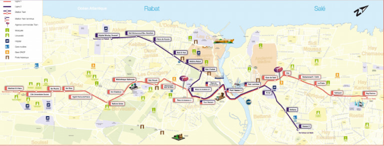 Map Rabat Morocco Guide Com | PDF