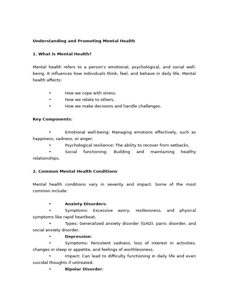 Mental Health Pdf Mental Health Mental Disorder