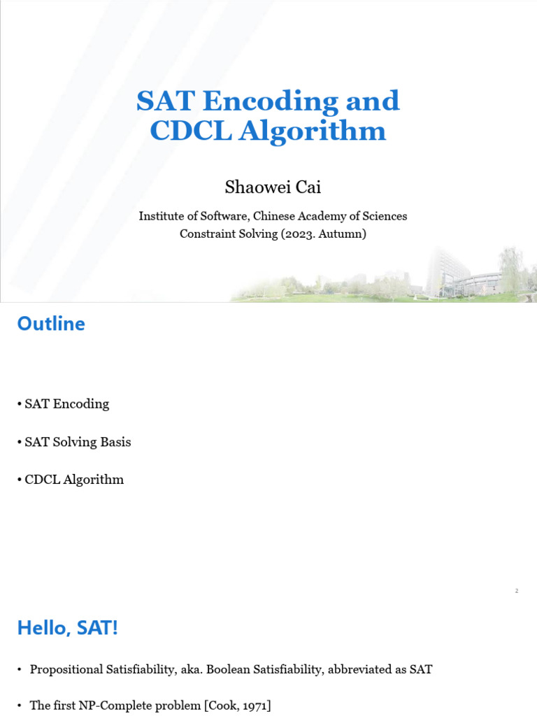 CDCL Algorithm in SAT Solving | PDF | Mathematical Logic ...