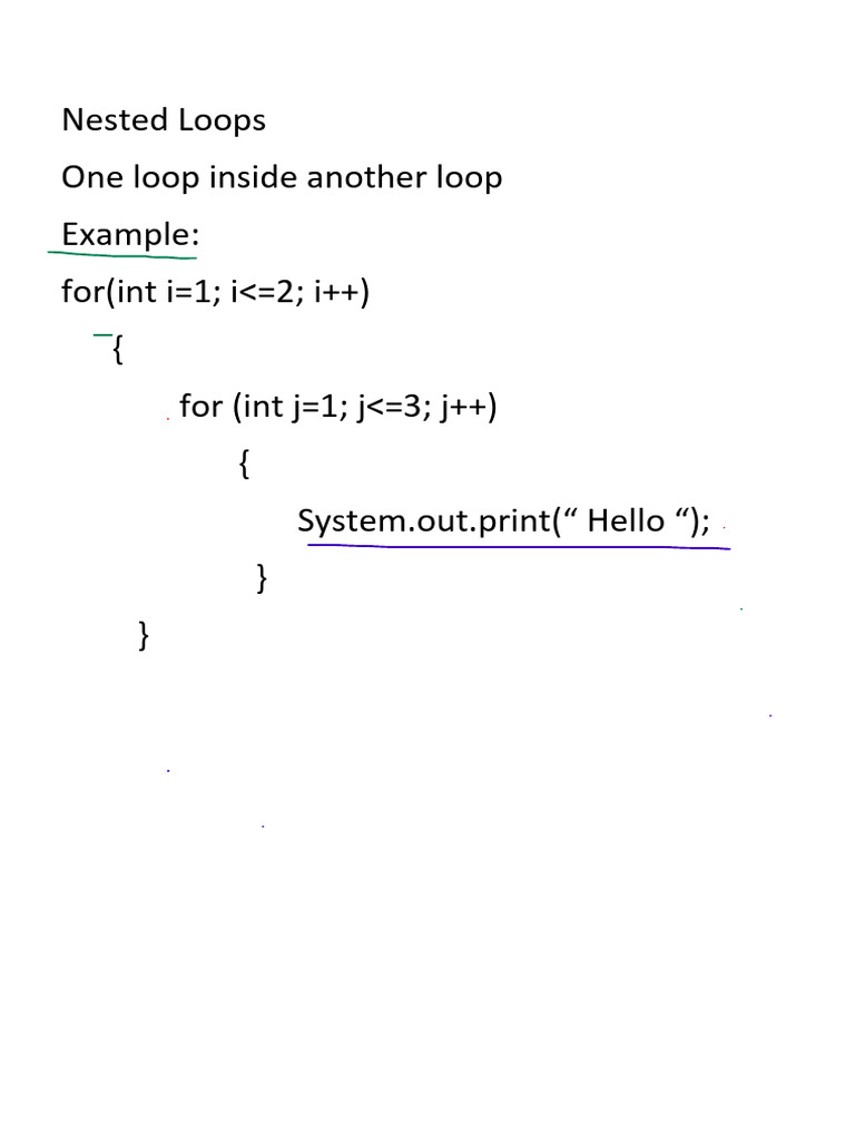 Nested Loops I | PDF