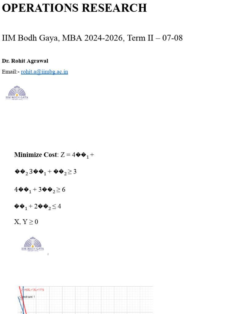 Operations Research Session 7-8 | PDF | Computational Science | Analysis