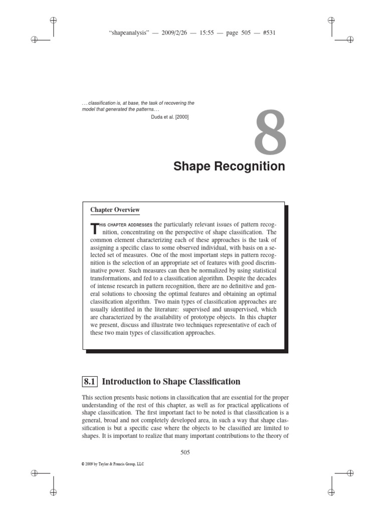 Shape Recognition Shape Analysis and Classification | PDF | Statistical ...