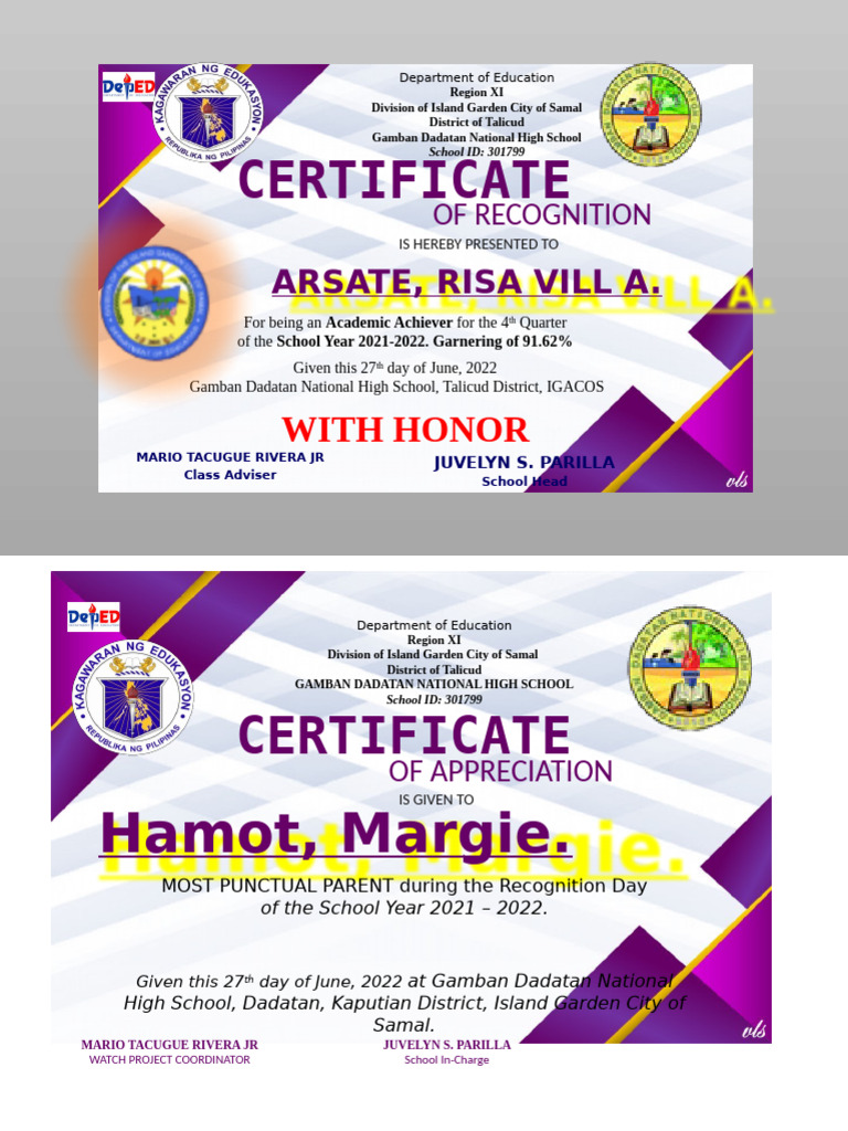 CERTIFICATES | PDF
