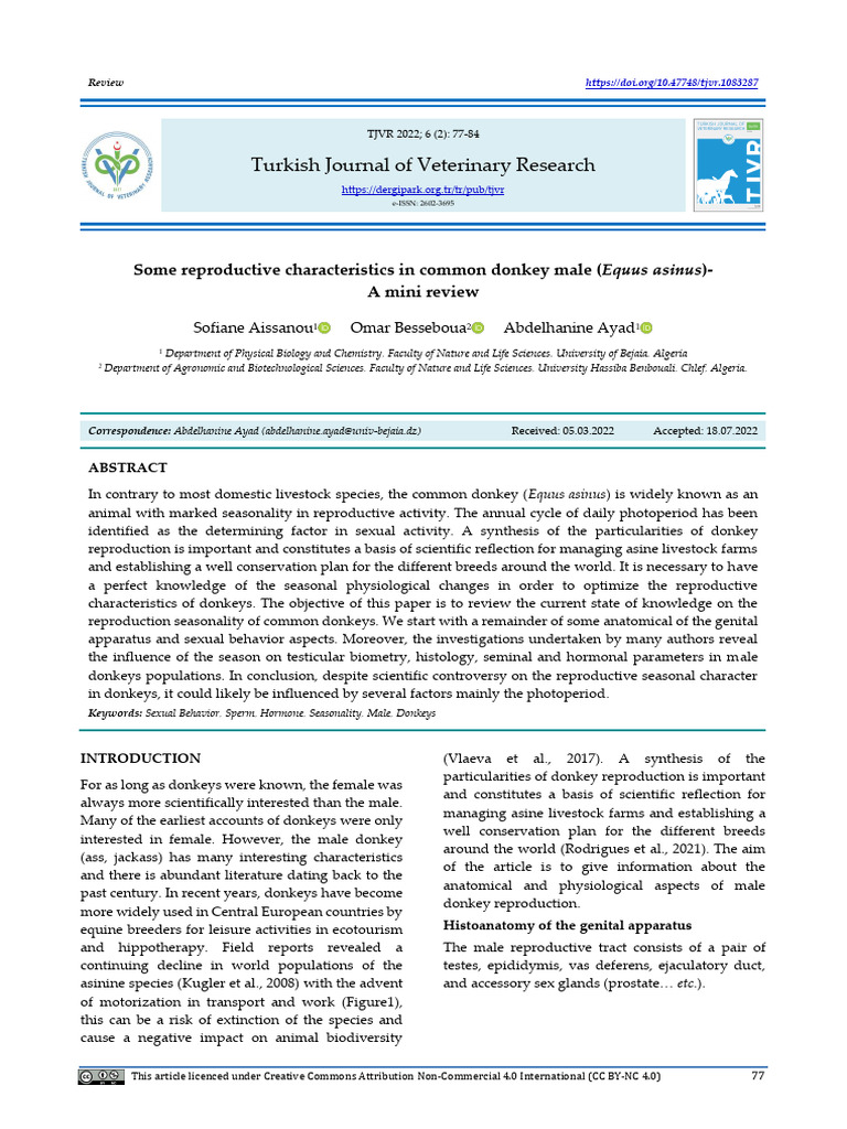 10 47748-tjvr 1083287-2291780 | PDF | Testicle | Donkey