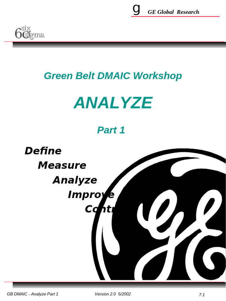 DMAIC Analyze Phase Overview | PDF | Six Sigma | Standard Deviation