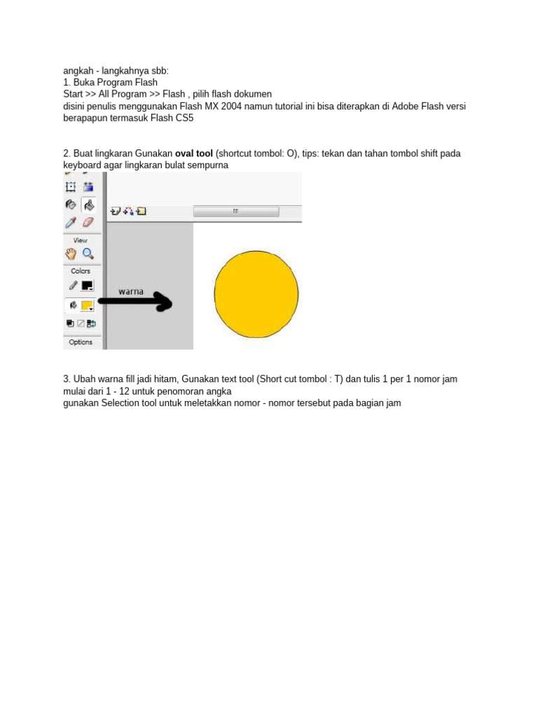 Tutorial Membuat Jam Digital di Flash | PDF