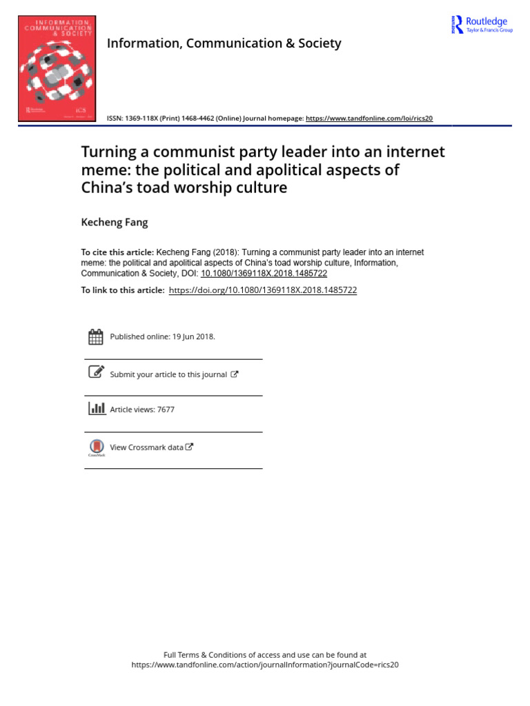 Turning A Communist Party Leader Into An Internet Meme The Political ...