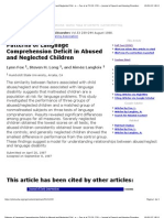 Patterns of Language Comprehension Deficit in Abused and Neglected Children - Fox Et Al. 53 (3) : 239 - Journal of Speech and Hearing Disorders