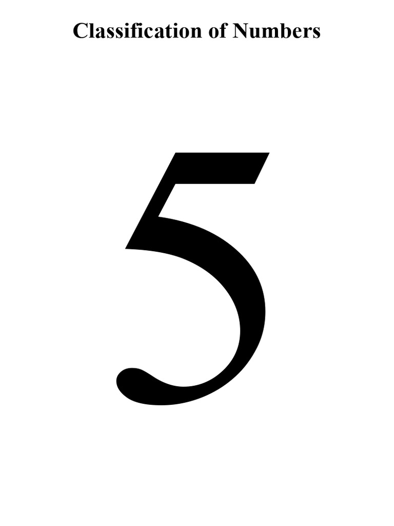 Classification of Numbers - Part 5 | PDF