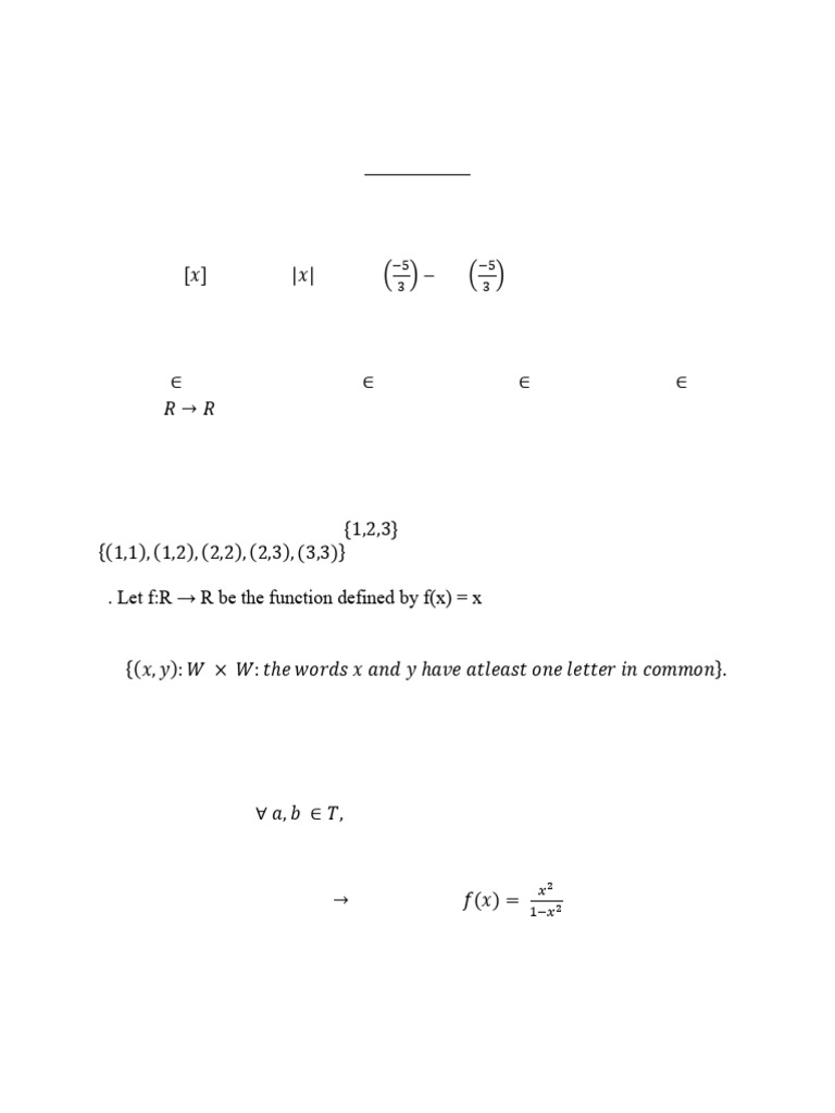Assignment - Chapter-1 - Relations and Functions | PDF | Function ...