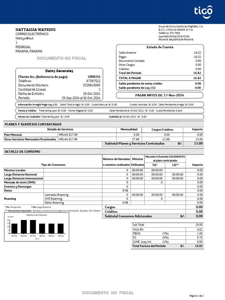 Documento No Fiscal: Nattassia Watkins | PDF | Bancos | Cheque