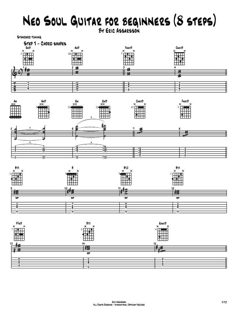 NEO SOUL GUITAR For Beginners (8 Steps) | PDF | European Musical ...