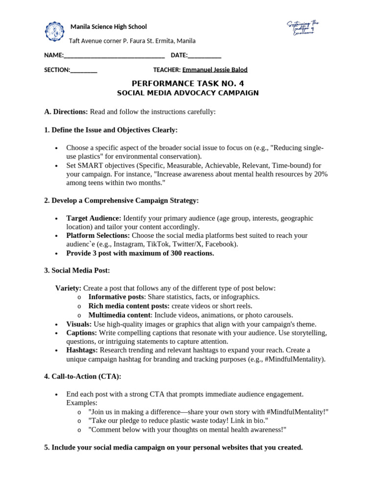 PERFORMANCE TASK NO 4eMPOTECH | PDF | Social Media | Popular Culture ...