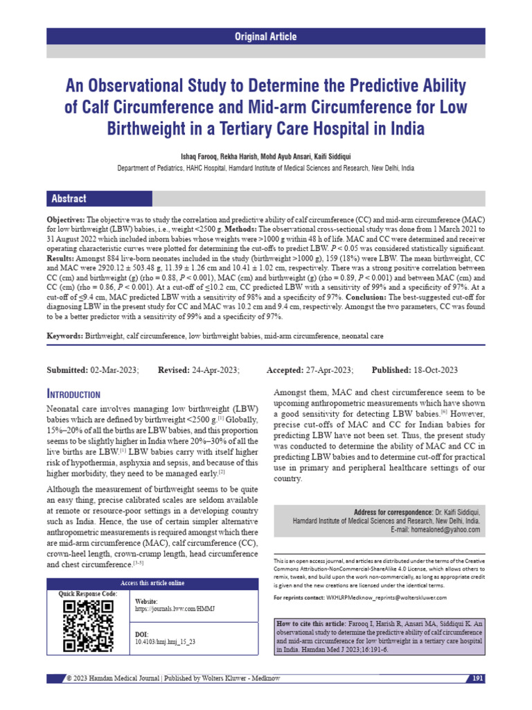 An Observational Study To Determine The Predictive.12 | PDF | Receiver ...