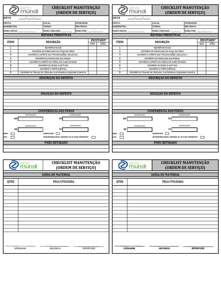 Checklist de Manutenção de Frota | PDF | Veículos | Roda