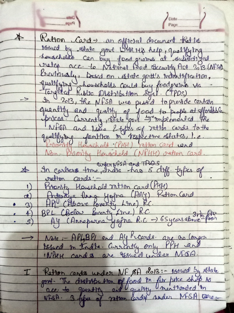 Ration Card Assignment. Sec | PDF