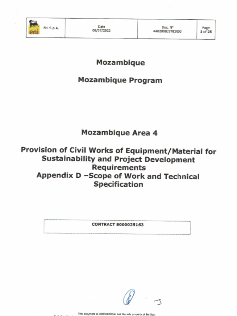 Appendix D - SoW - Civil Work and Supply of Equipment and Material | PDF