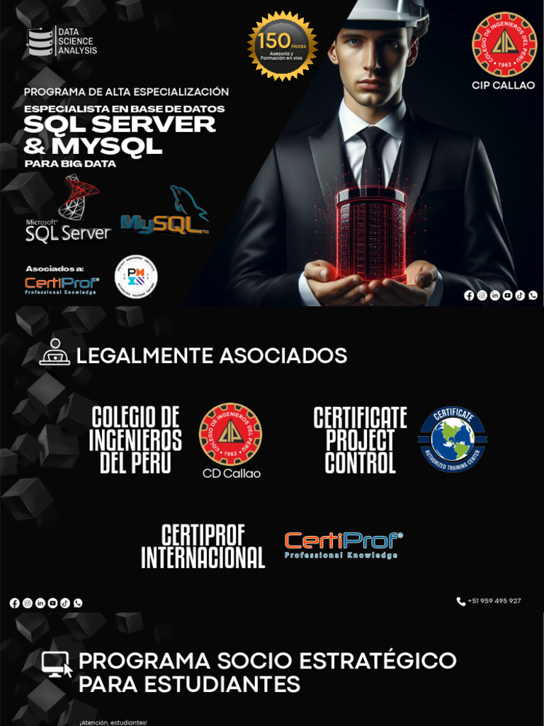 Brochure Especialista en Base de Datos SQL Server & MySQL para Big Data ...