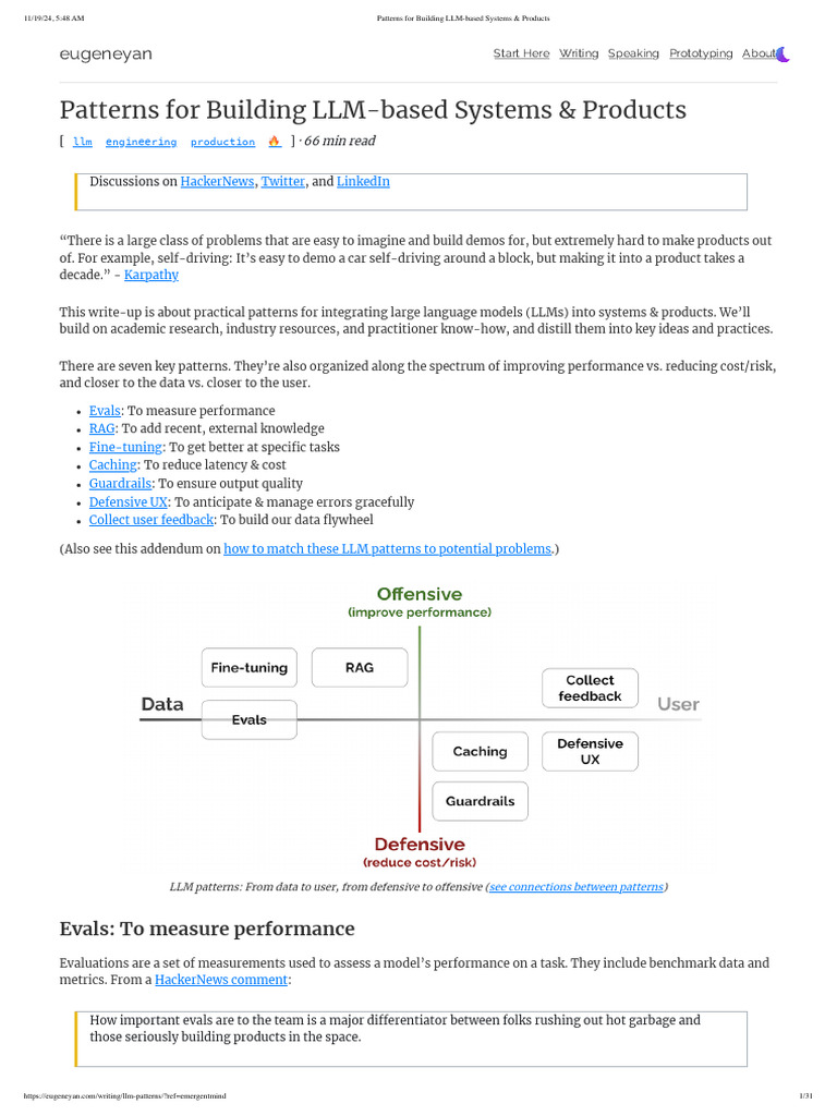 Patterns for Building LLM-based Systems & Products | PDF | Applied ...