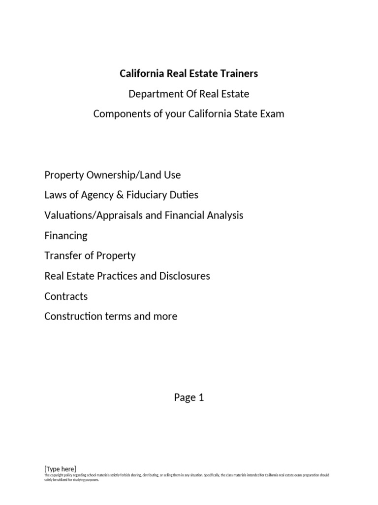 California Real Estate Exam Prep Guide | PDF | Annual Percentage Rate ...