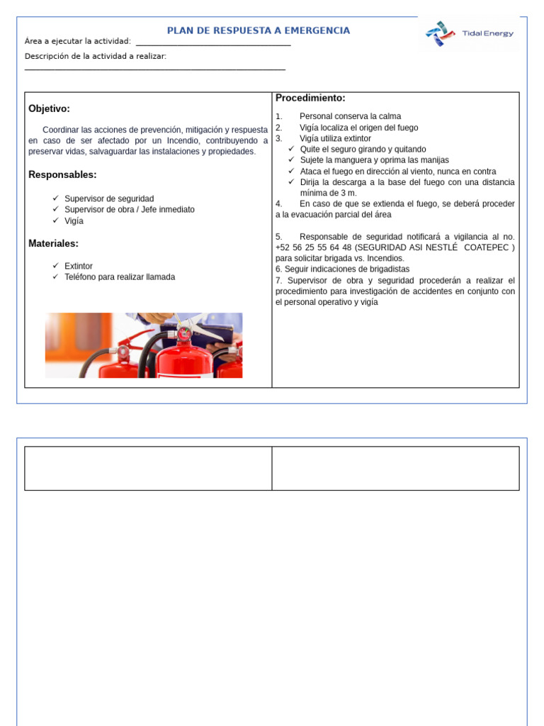 Plan de Emergencia contra Incendios | PDF