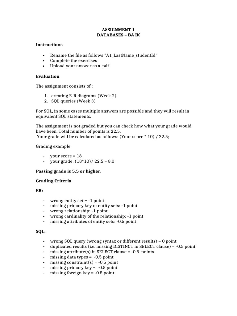 Database Assignment Guide | PDF | Sql | Relational Model