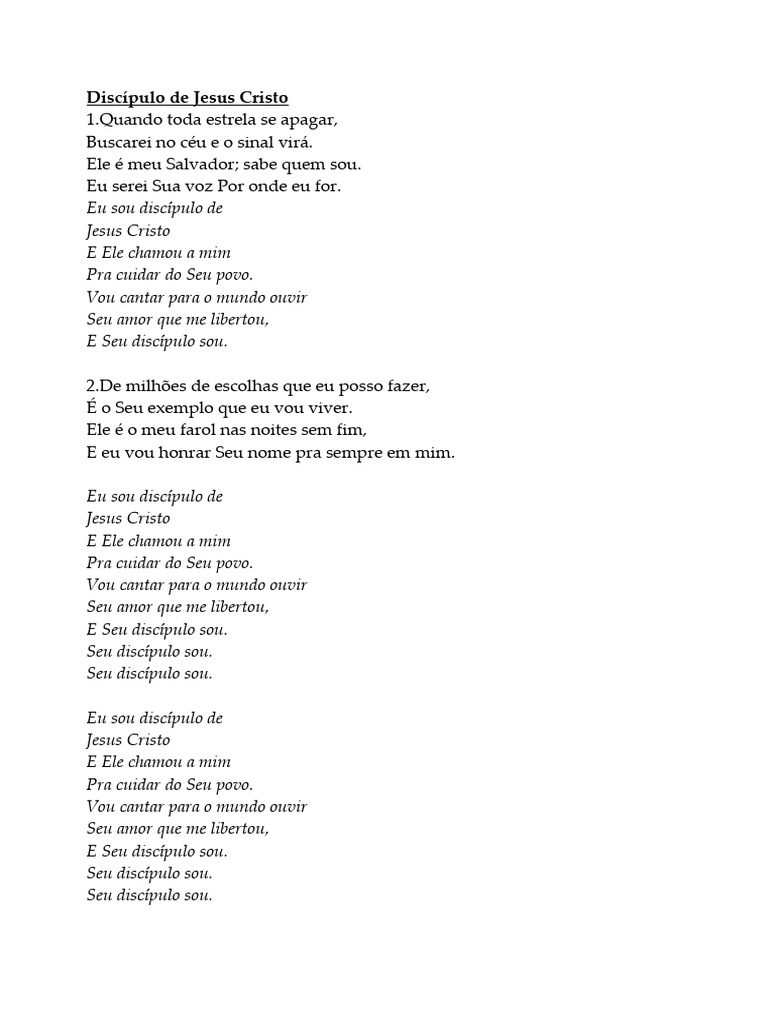 Letra da Música 