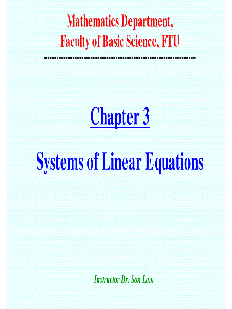 Chap3_SystemsofEquation | PDF | System Of Linear Equations | Matrix ...