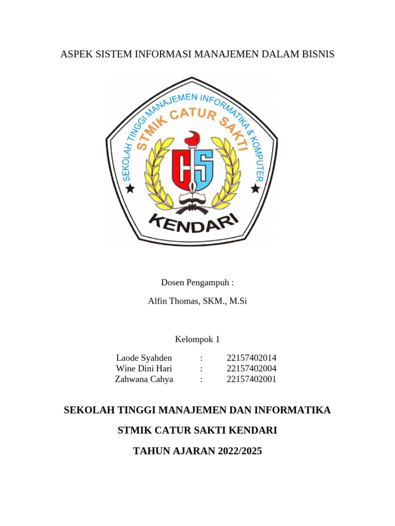 Aspek Sistem Informasi Manajemen Dalam Bisnis | PDF | Bisnis | Komputer
