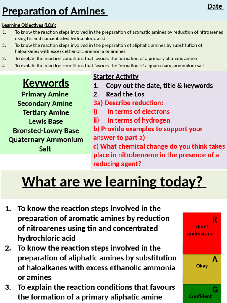 Synthesis Methods for Amines | PDF | Amine | Ammonium
