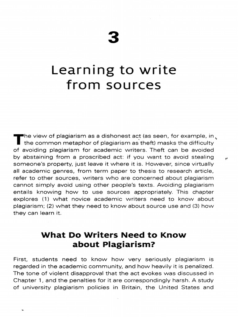 Learning To Write From Sources | PDF | Plagiarism | Citation