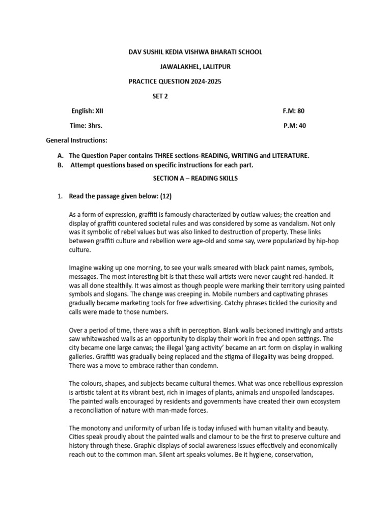 Dashain Vacation Set 2 Pdf Graffiti Adolescence