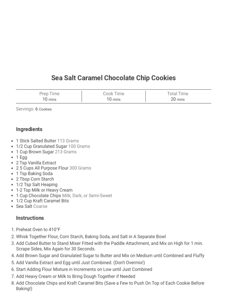 Recipe For Sea Salt Caramel