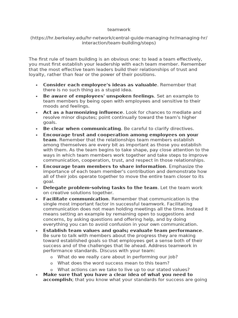 Effective Team Building Strategies | PDF | Team Building | Consensus ...
