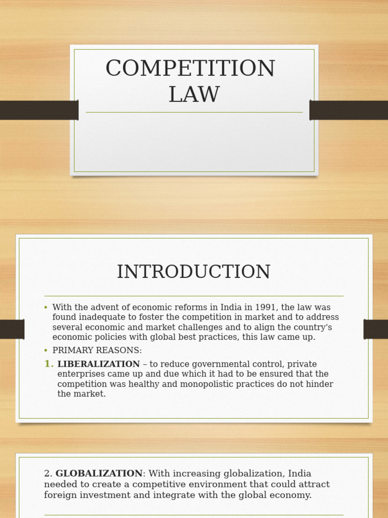 COMPETITION LAW | PDF | World Trade Organization | Competition Law