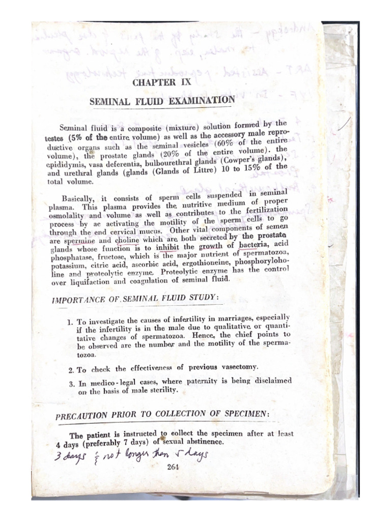 Seminal Fluid Examination Moraletta | PDF