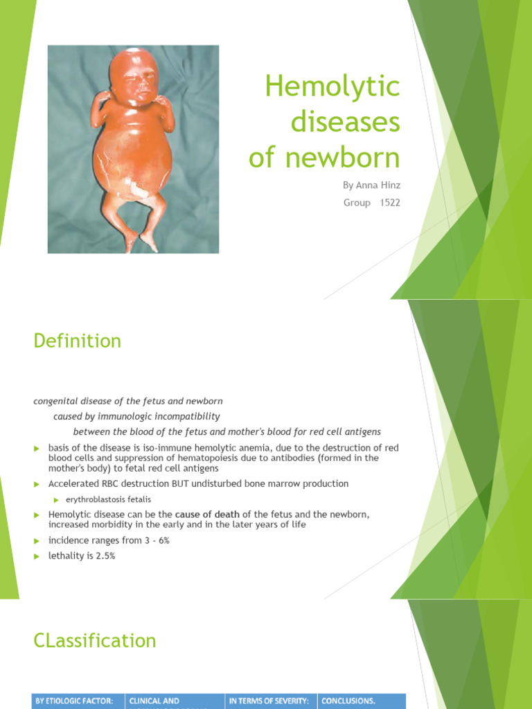 Hemolytic Disease of Newborns | PDF | Blood Type | Tissue (Biology)
